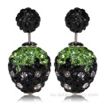 Gema Checa pendiente doble Shamballa Anti alergia pendiente